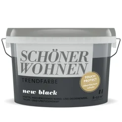 Wandfarbe Trendfarbe new black 1 Liter ^ Schöner Wohnen Farbe Outlet