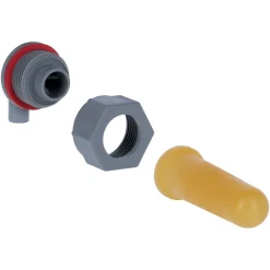 Schraubventil mit Latexsauger grau-gelb ^ New