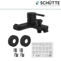 Badewannenarmatur Denver schwarz matt ^ Schütte Discount