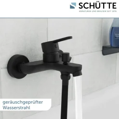 Badewannenarmatur Denver schwarz matt ^ Schütte Discount