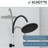Überkopf-Brauseset Matao Rain chrom/Schwarz matt ^ Schütte