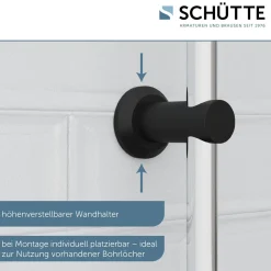 Überkopf-Brauseset Matao Rain chrom/Schwarz matt ^ Schütte