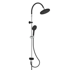Überkopf-Brauseset Matao Rain chrom/Schwarz matt ^ Schütte