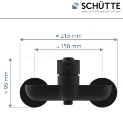 Duscharmatur Denver schwarz matt ^ Schütte Outlet