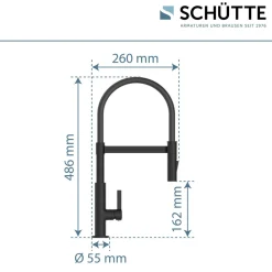 Küchenarmatur Miami schwarz matt ^ Schütte Online