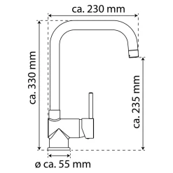 Niederdruck-Spültischarmatur Futura chrom ^ Schütte Clearance