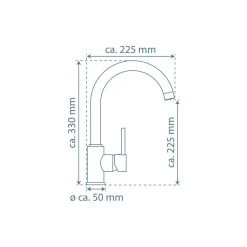 Spültischarmatur Casalla Niederdruck verchromt 35 mm x M22 IG ^ Schütte Best