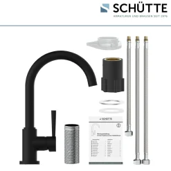 Spültischarmatur Cornwall Niederdruck schwarz matt ^ Schütte New