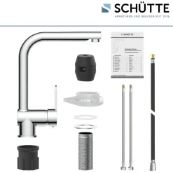 Spültischarmatur London mit herausziehbarem Auslauf ^ Schütte Discount