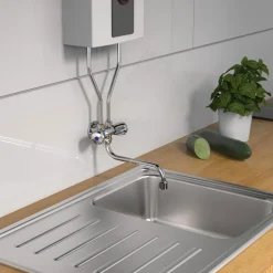Spültischarmatur Niederdruck schwenkbar für 5 L Obertischspeicher ^ Schütte New