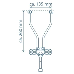 Spültischarmatur Niederdruck schwenkbar für 5 L Obertischspeicher ^ Schütte New