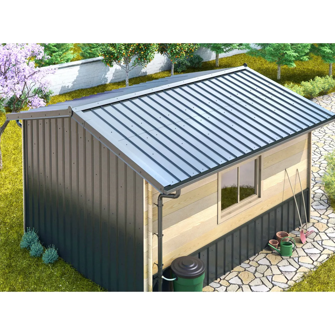 SDF Dach- und Fassadenblech anthrazit 118 x 58,5 x 2 cm ^