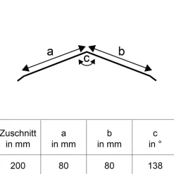 SDF Firstblech anthrazit 200 x 8 x 8 cm ^