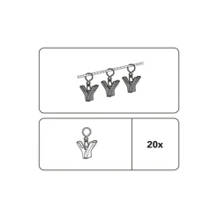 Seilklammern venickelt ^ Gardinia Sale
