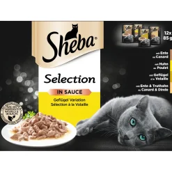 Katzenfutter-Vorratspack Selection Geflügel Variation 12 x 85g ^ Sheba Hot