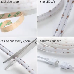 SimpLed COB Strip Set 1,5m RGB 12W230/12V DC weiss Metall ^ Paulmann Sale