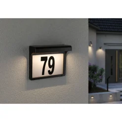 Solar HausNr.-Leuchte Dayton II SchwarzIP44 3000K ^ Paulmann