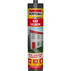 Bau und Fenster Silikon grau 300 ml ^ Soudal Outlet