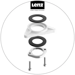 SP-Armatur ALUNA mit Geschirrbrause,schwenkbar, Keramikkar., Edelstahl-Optik ^ LENZ Clearance