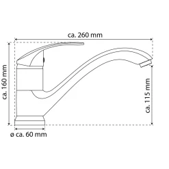 SP-Armatur Rimini chrom 360Gr. schwenkbmit Keramik-Kartusche inkl. Befestigung ^ Eisl Best