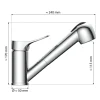 SP-Armatur Verona chrom mit Geschirr-Brause 2S Kartusche mit keram.Dichtungen ^ Eisl Online