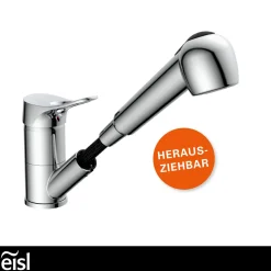 SP-Armatur Verona chrom mit Geschirr-Brause 2S Kartusche mit keram.Dichtungen ^ Eisl Online