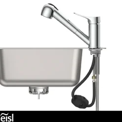 SP-Armatur Verona chrom mit Geschirr-Brause 2S Kartusche mit keram.Dichtungen ^ Eisl Online