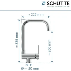 SP-Armatur Window chrom schwenkbar Cold-Start u. Unterfenstermontage umklappbar ^ Schütte Hot