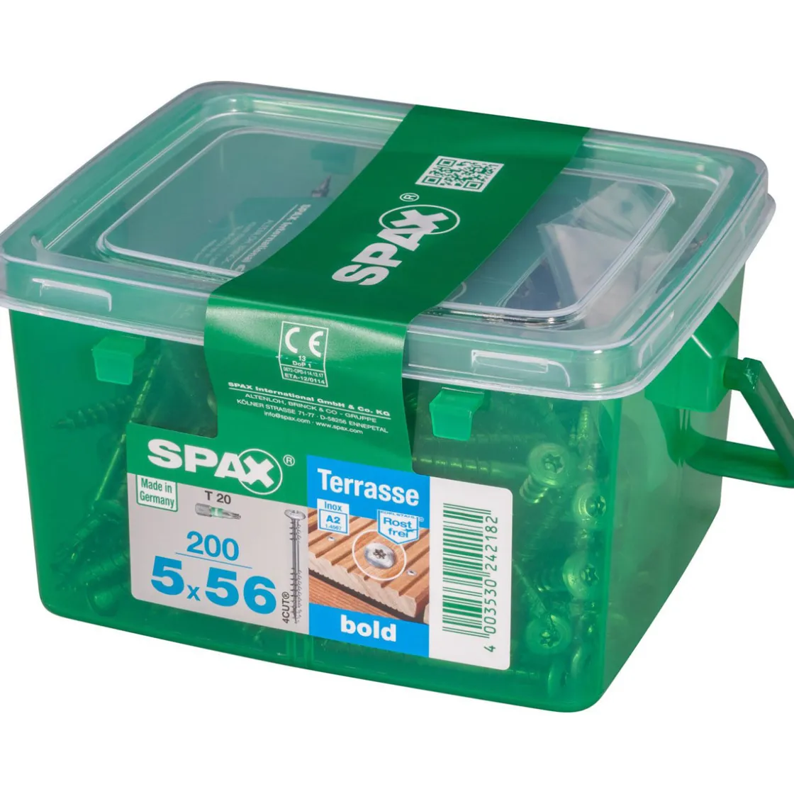 Terrassenschraube Bold Zierkopf 5 x 56 mm 200 Stück ^ Spax New