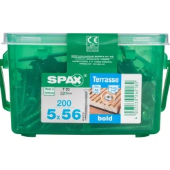 Terrassenschraube Bold Zierkopf 5 x 56 mm 200 Stück ^ Spax New