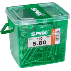 Universalschraube Wirox Senkkopf 5 x 80 mm 150 Stück ^ Spax Outlet