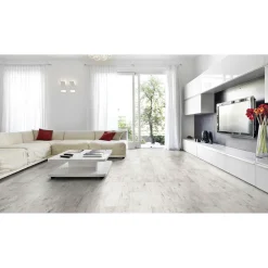 Laminatboden Classic Ruester weiß 128,6 x 19,4 cm ^ Specht Online