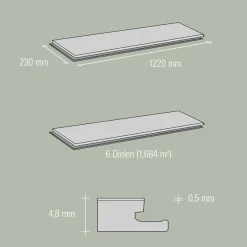 SPECHT SPC Vinyl Ambiente Goldeiche d.1220x230x4,8mm NS 0,5 ^ Specht Vinylboden Outlet