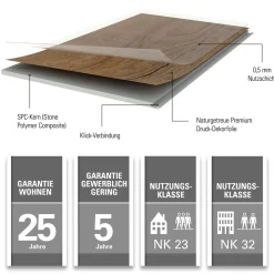 SPECHT SPC Vinyl Ambiente Honig Eiche1220x230x4,8mm NS 0,5 ^ Specht Vinylboden New
