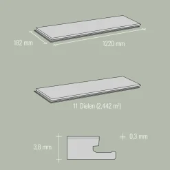 SPECHT SPC Vinyl Classic Eiche Alberta1220x182x3,8mm NS 0,3 ^ Specht Vinylboden Outlet