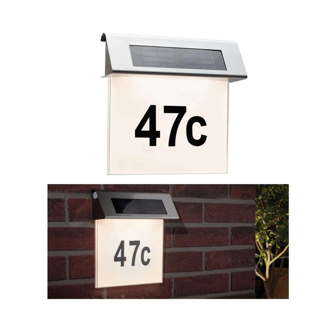 Special Solar Hausnummernleuchte 0,2WEdelst./Weiss Edelstahl/Acryl IP44 ^ Paulmann Outlet