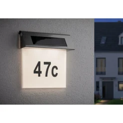 Special Solar Hausnummernleuchte 0,2WEdelst./Weiss Edelstahl/Acryl IP44 ^ Paulmann Outlet