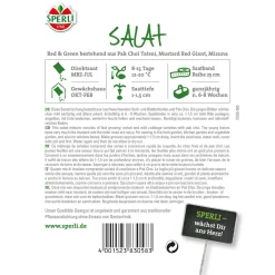 Asia-Salatmischung Red und Green 5 m Saatband ^ Sperli Sale