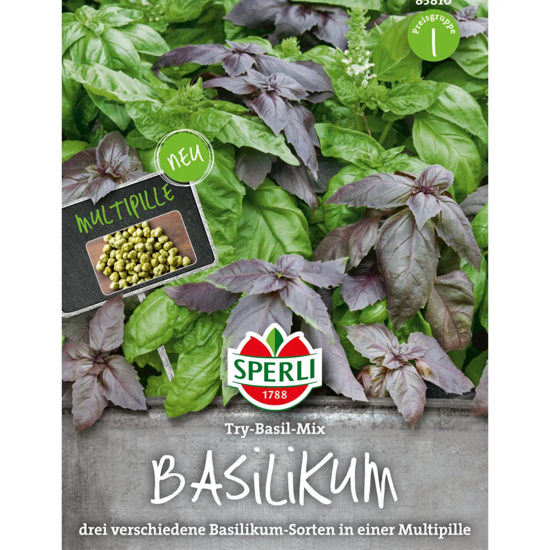 Basilikum Simply Herb Try-Basil-Mix ^ Sperli Online