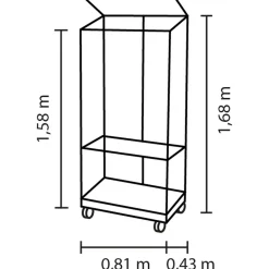 Stad Balkongewaechshaus 350 ESG schwarz ^ Vitavia Discount