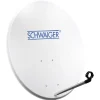 Stahl-Spiegel 80 cm weiss mit Logo ^ Schwaiger Discount