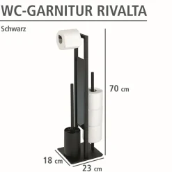 Stand WC-Garnitur Rivalta, schwarz ^ Wenko Online