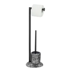 Stand WC-Garnitur Terrazzo, schwarz ^ Wenko Hot