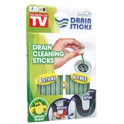 Abflussreiniger Stäbchen Drain Sticks 12 Stück Zitronenduft ^ Starlyf Discount