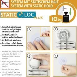 Static-Loc Plus Wand haken Osimo, 2er ^ Wenko New