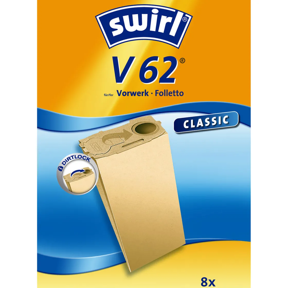 Staubsauger-Beutel V 62 Classic ^ Swirl Outlet
