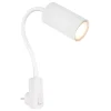 Steckerleuchte Robby, exkl. 1x GU10 25WMetall weiss matt BxH: 55x430mm ^ Clearance