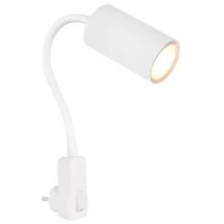 Steckerleuchte Robby, exkl. 1x GU10 25WMetall weiss matt BxH: 55x430mm ^ Clearance