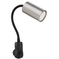 Steckerleuchte Robby, exkl. 1x GU10 25WMetall nickel/schwarz BxH: 55x430mm ^ Online