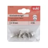 Bodenträger Stahl Durchmesser 0,5 x 0,5 cm vernickelt 4 Stück ^ Suki Discount